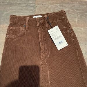 New Zara Brown corduroy jeans